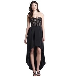 BCBGMAXAZRIA Black Strapless Corset Dress, Size 4